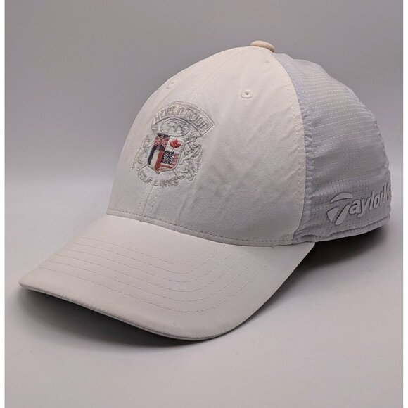 TaylorMade Adidas World Tour Golf Links Crest Fitted L/XL Flexfit Stretch Hat - Picture 1 of 7